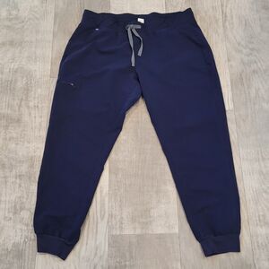 Figs Womens XL Zamora Navy Blue Jogger Scrub Pants Pockets Nurse Tech Medical